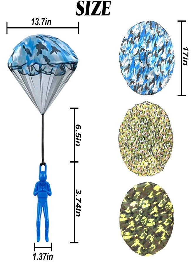 ROYHOO 15PCS Army Camo Parachute Toys for Kids Hand Throwing Outdoor Games, Army Men Action Figures Tangle Free Throwing Parachute Outside Toys Gifts for Kid Ages 3-16 - Image 2